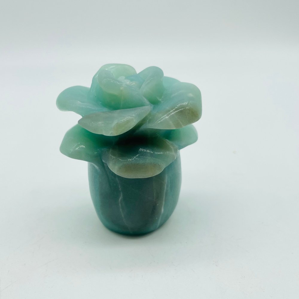 Blue Caribbean Calcite Flower Carving -Wholesale Crystals