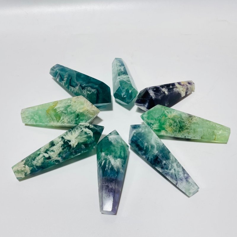 Feather Fluorite Scepter Point Magic Wand Wholesale 2.3-4inch -Wholesale Crystals