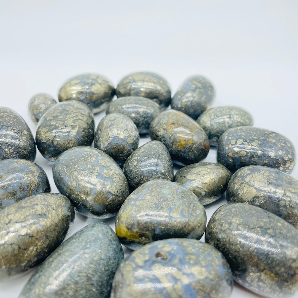 Flower Pyrite Mixed Agate Tumbled Wholesale -Wholesale Crystals