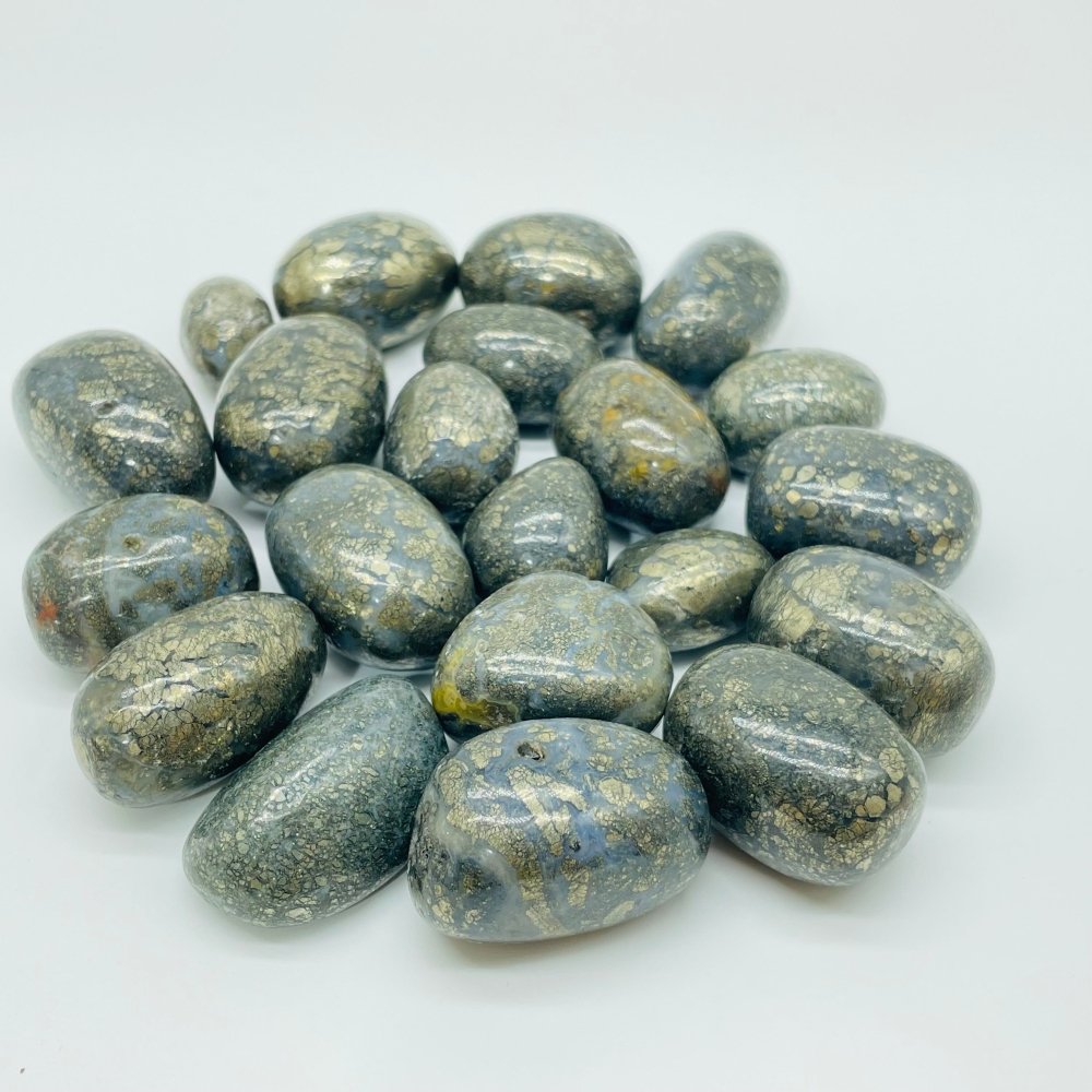 Flower Pyrite Mixed Agate Tumbled Wholesale -Wholesale Crystals
