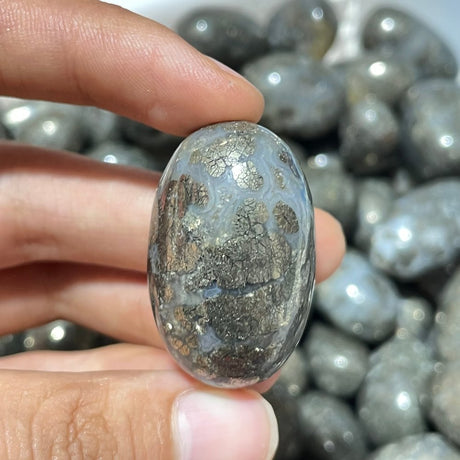 Flower Pyrite Mixed Agate Tumbled Wholesale -Wholesale Crystals