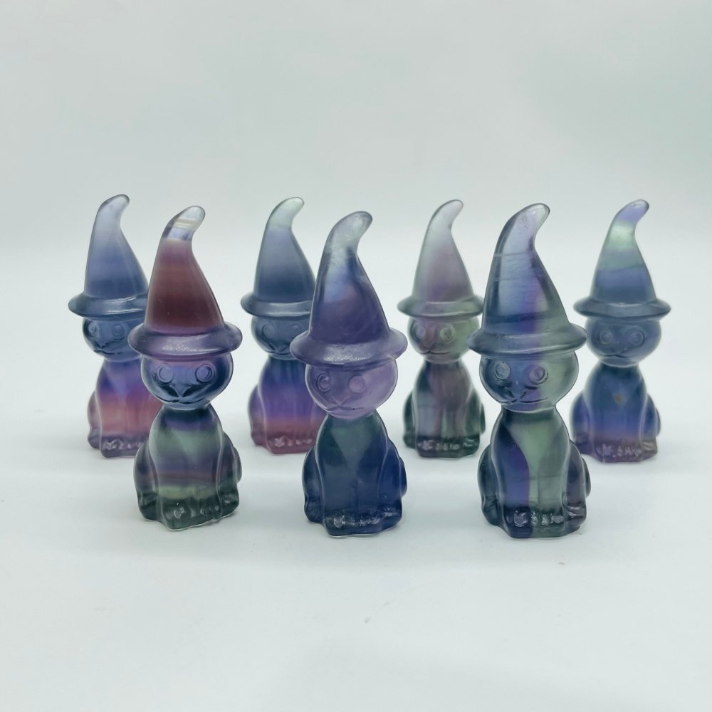 Fluorite Cat Wizard Carving Wholesale -Wholesale Crystals