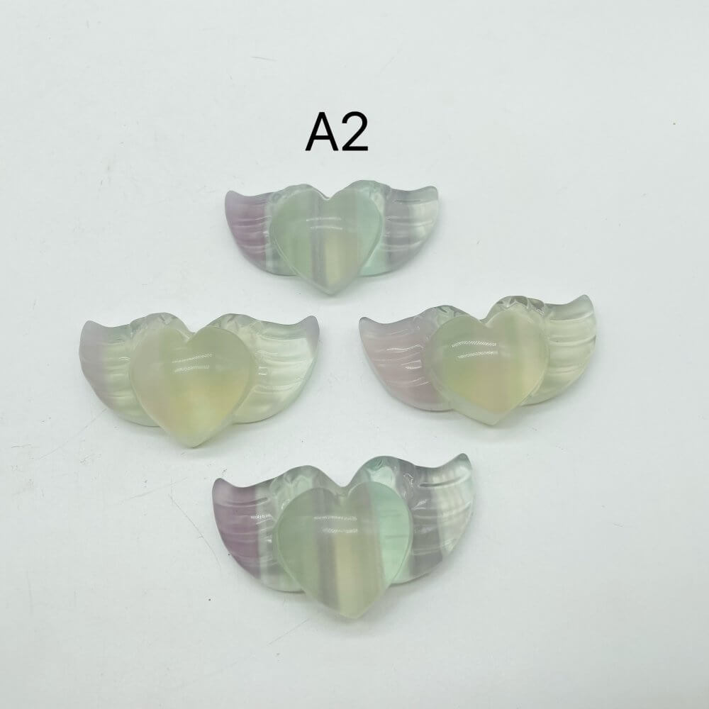 Fluorite Heart Wing Carving Wholesale -Wholesale Crystals