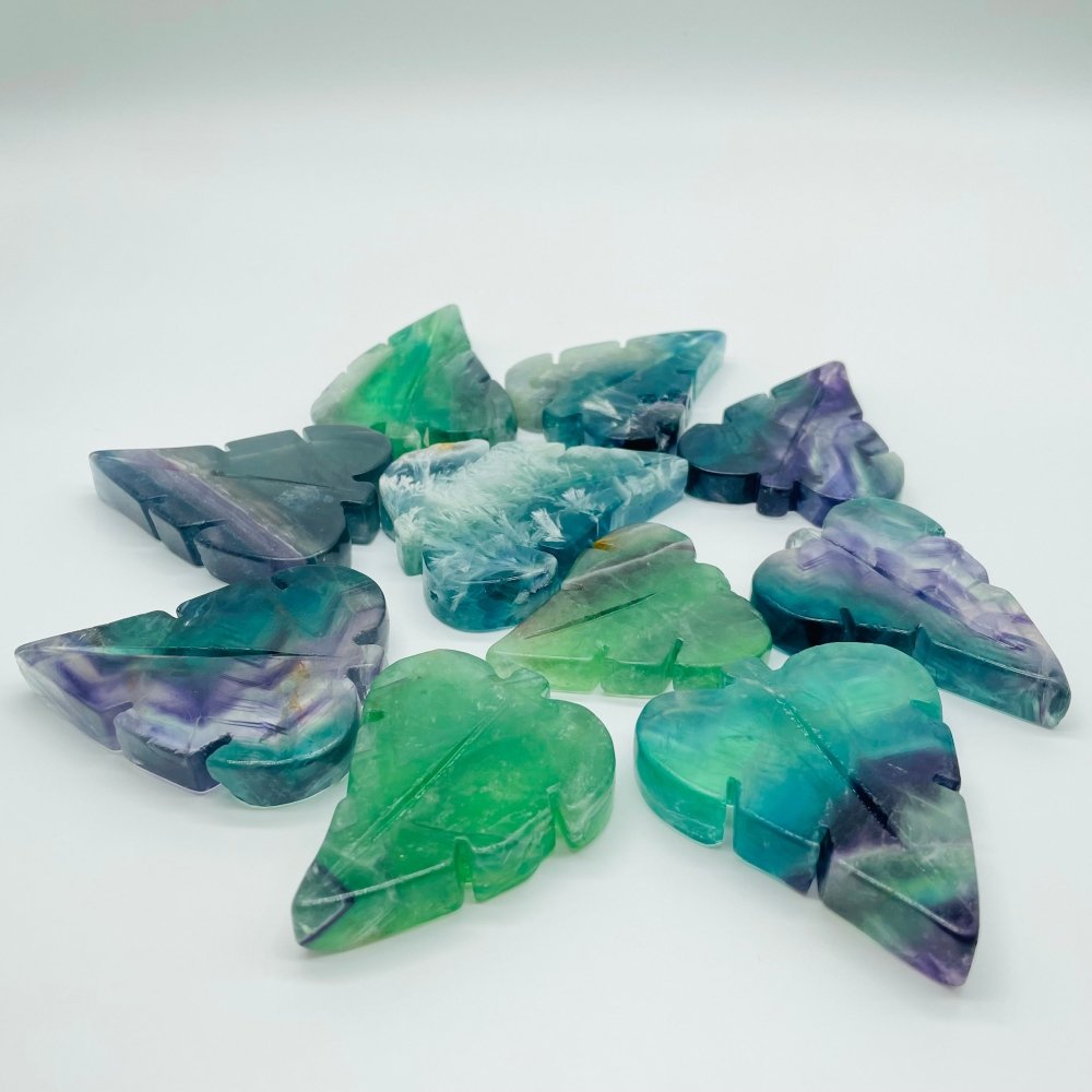 Fluorite Tree Leaf Carving Wholesale -Wholesale Crystals