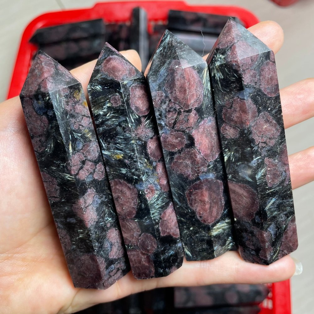 Garnet Mixed Astrophyllite Tower Point Wholesale -Wholesale Crystals