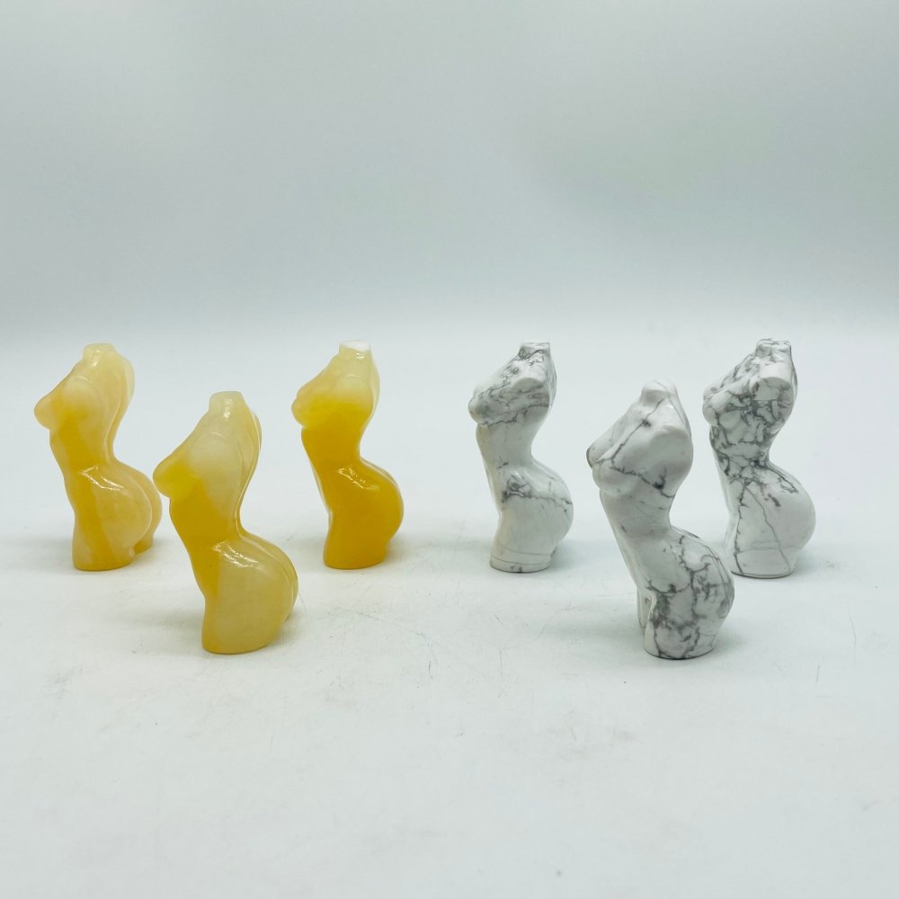 Goddess Carving Wholesale Howlite Yellow Calcite -Wholesale Crystals