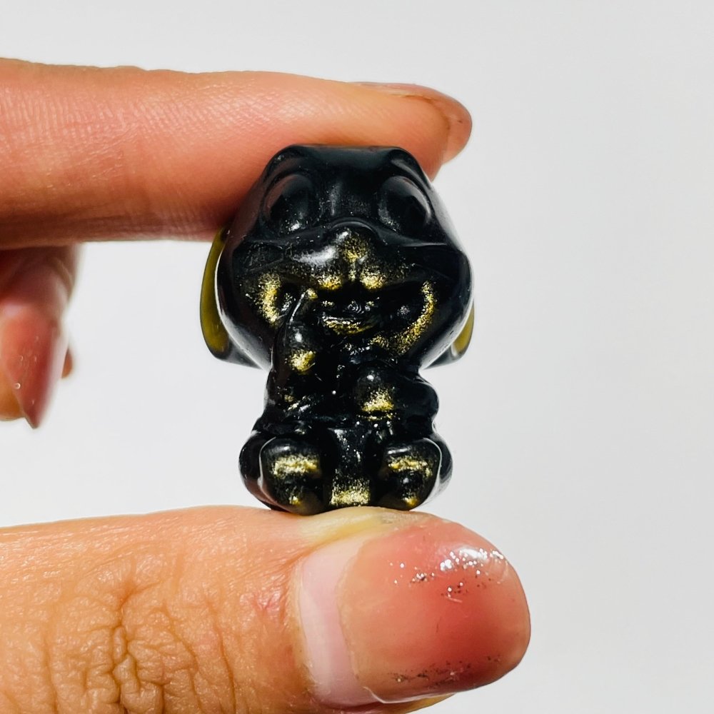 Gold Sheen Obsidian Carving Mickey Mouse Wholesale -Wholesale Crystals