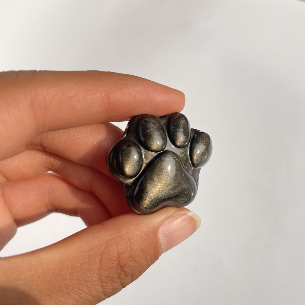 Gold Sheen Obsidian Cat Paws Carving Wholesale -Wholesale Crystals