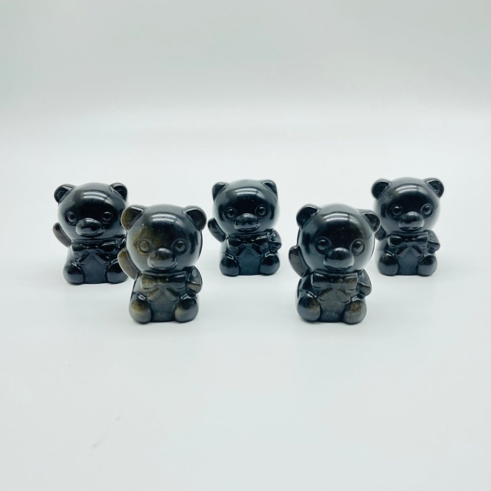 Gold Sheen Obsidian Cute Bear Wholesale -Wholesale Crystals