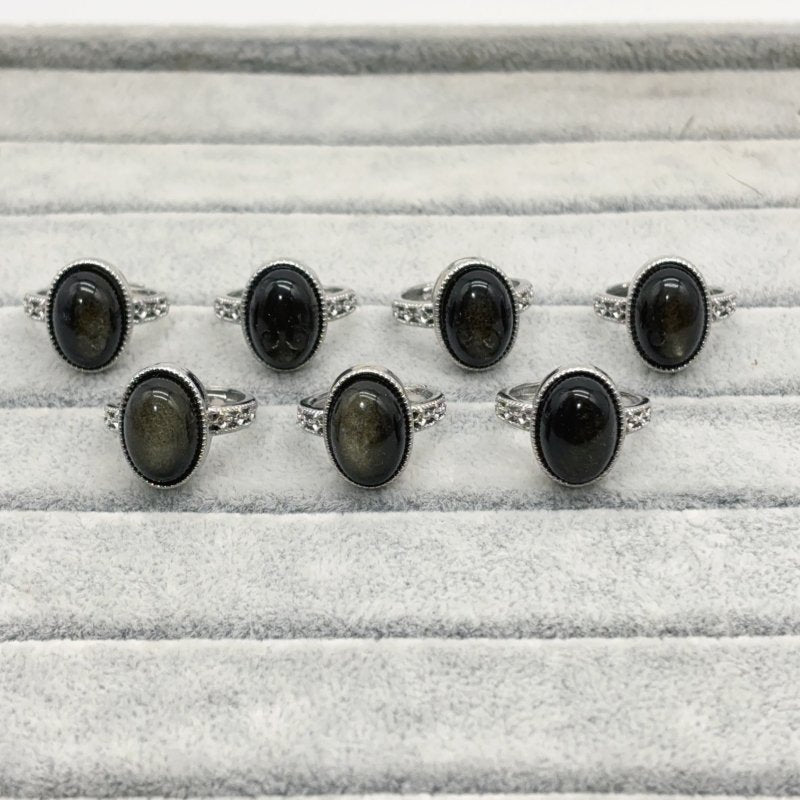 Gold Sheen Obsidian Ring Wholesale - Wholesale Crystals