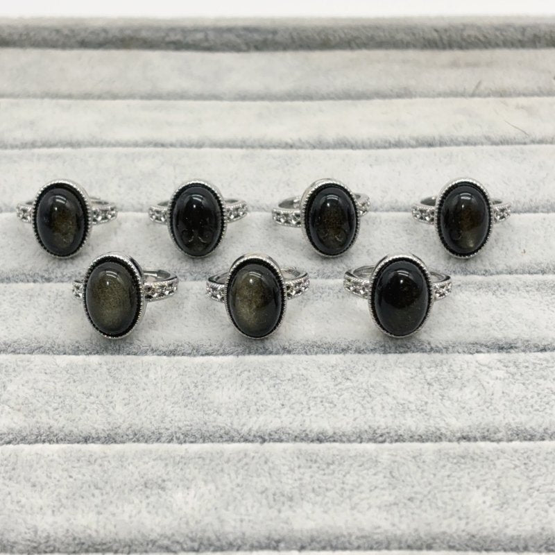 Gold Sheen Obsidian Ring Wholesale -Wholesale Crystals
