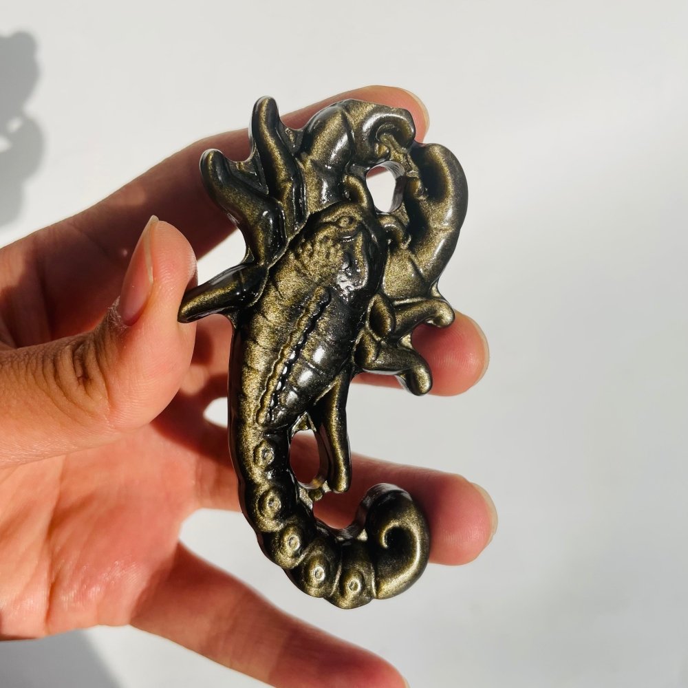 Gold Sheen Obsidian Scorpion Carving Wholesale -Wholesale Crystals