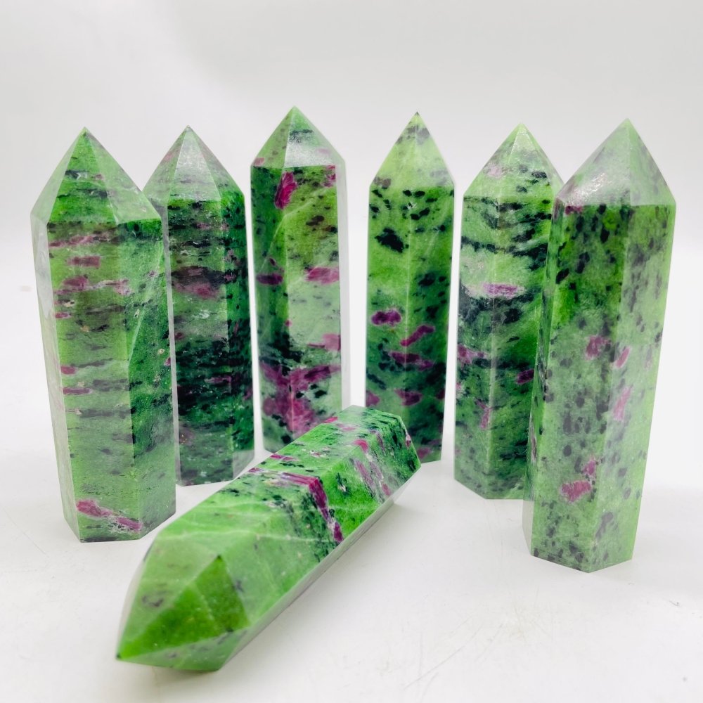 Grade-A Ruby Zoisite Point Tower Natural Crystal Wholesale -Wholesale Crystals