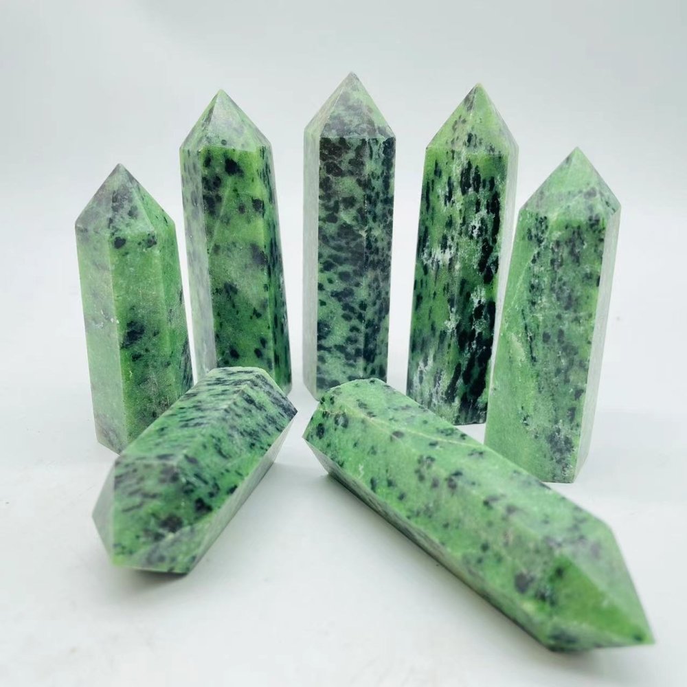 Grade-B Green Zoisite Quartz Point Tower Wholesale -Wholesale Crystals