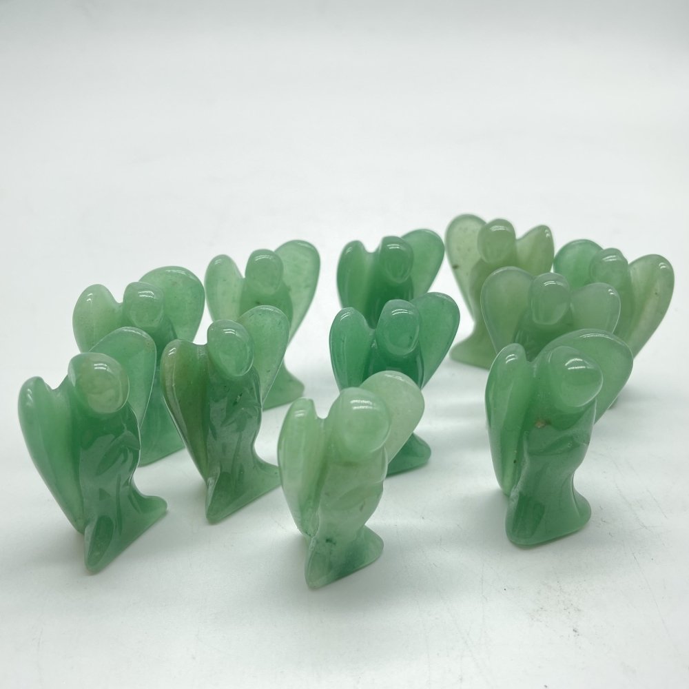 Green Aventurine Angel Pendant Carving Wholesale -Wholesale Crystals