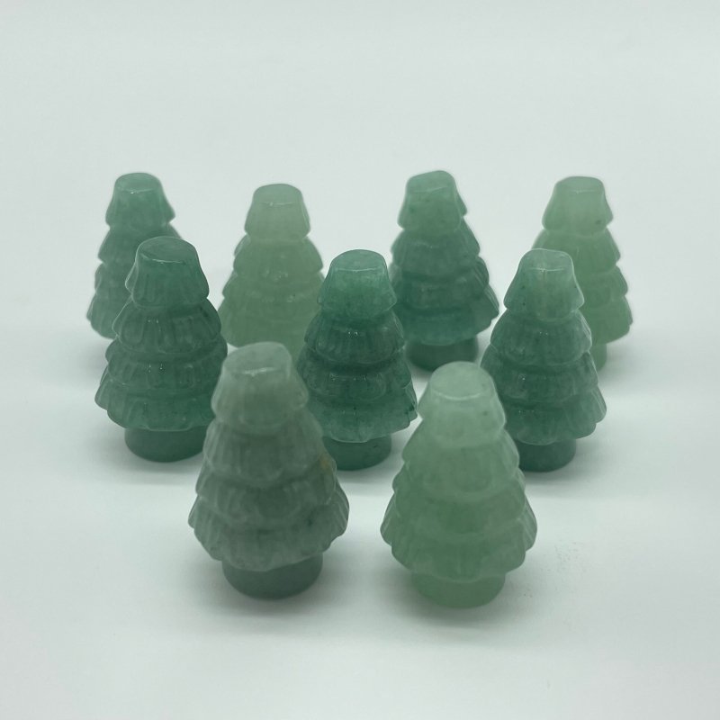 Green Aventurine Christmas Tree Carving Wholesale -Wholesale Crystals