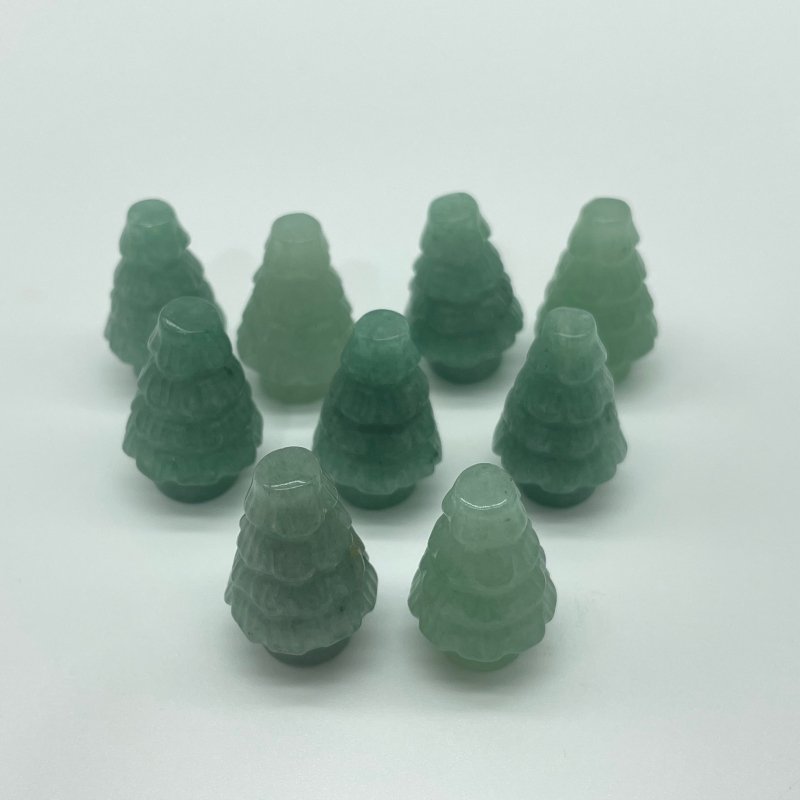 Green Aventurine Christmas Tree Carving Wholesale -Wholesale Crystals