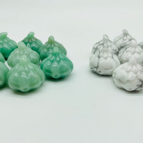 Green Aventurine & Howlite Halloween Pumpkin Carving Wholesale -Wholesale Crystals
