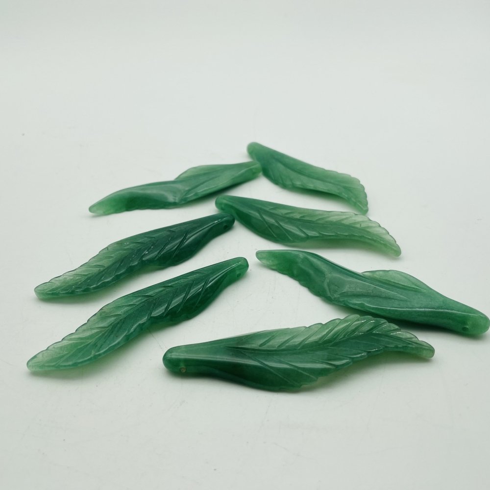 Green Aventurine Leaves Carving Pendant Wholesale -Wholesale Crystals