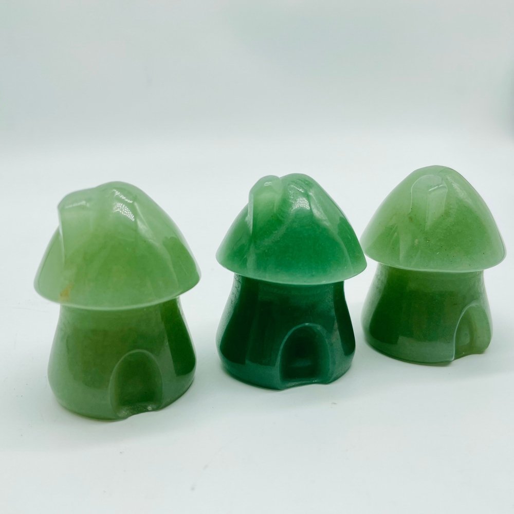 Green Aventurine Mushroom House Carving Wholesale -Wholesale Crystals