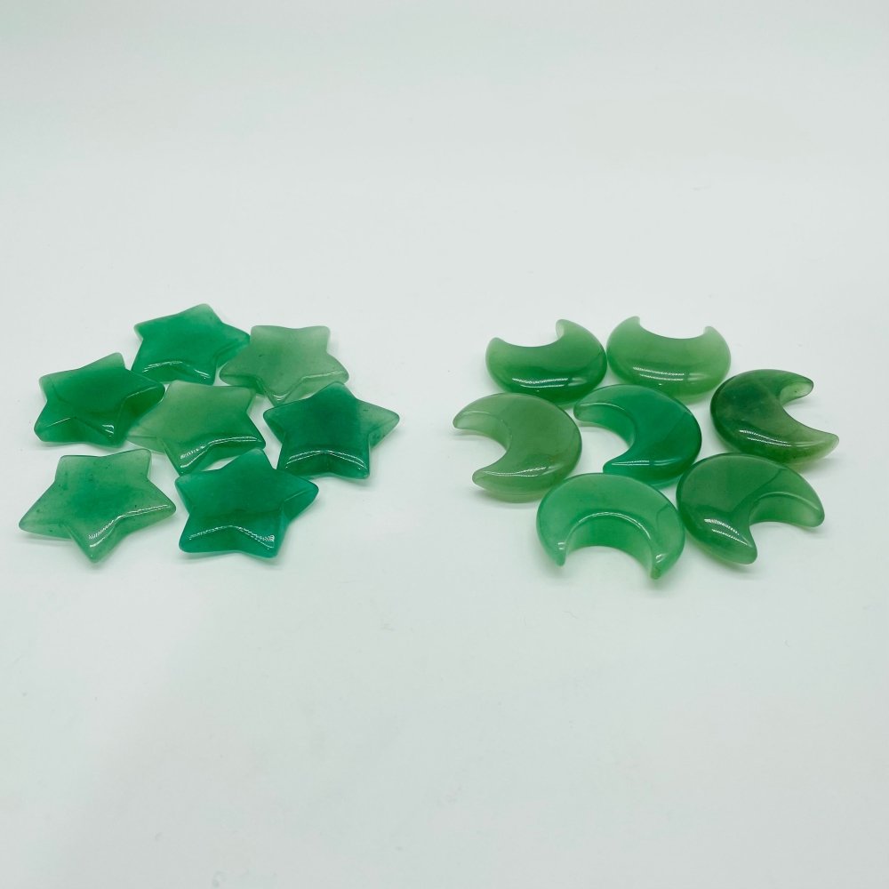 Green Aventurine Shaped Stars&Moon Wholesale -Wholesale Crystals