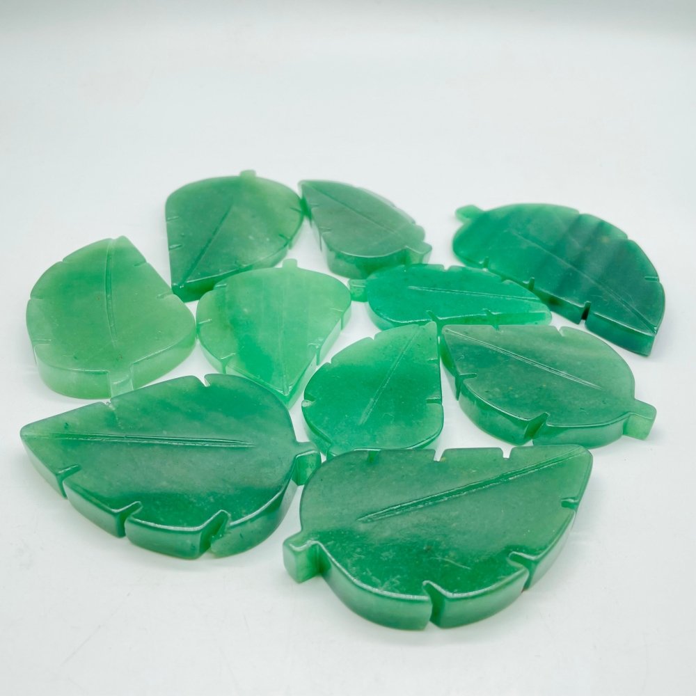 Green Aventurine Tree Leaf Carving Wholesale -Wholesale Crystals