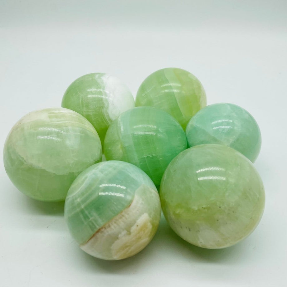 Green hot sale calcite beads