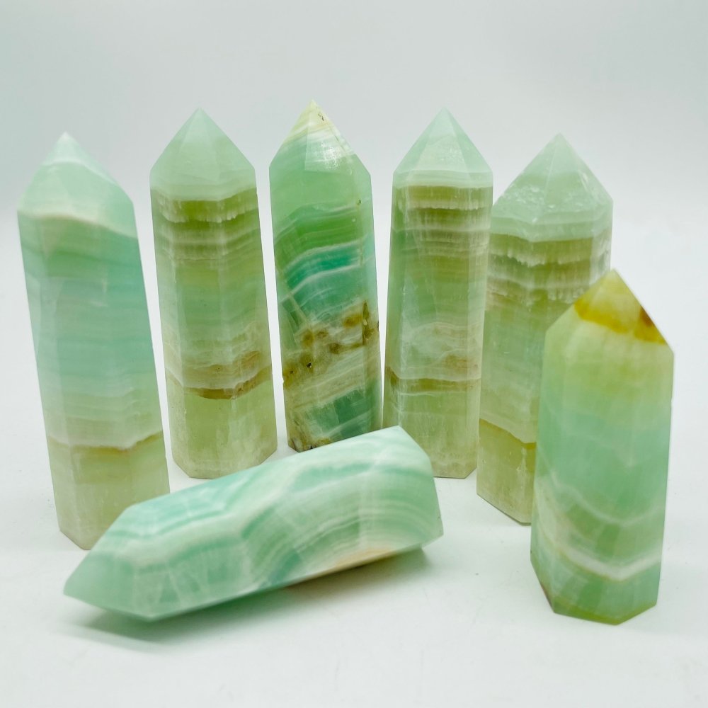 Green Calcite Tower Points Crystal Wholesale -Wholesale Crystals