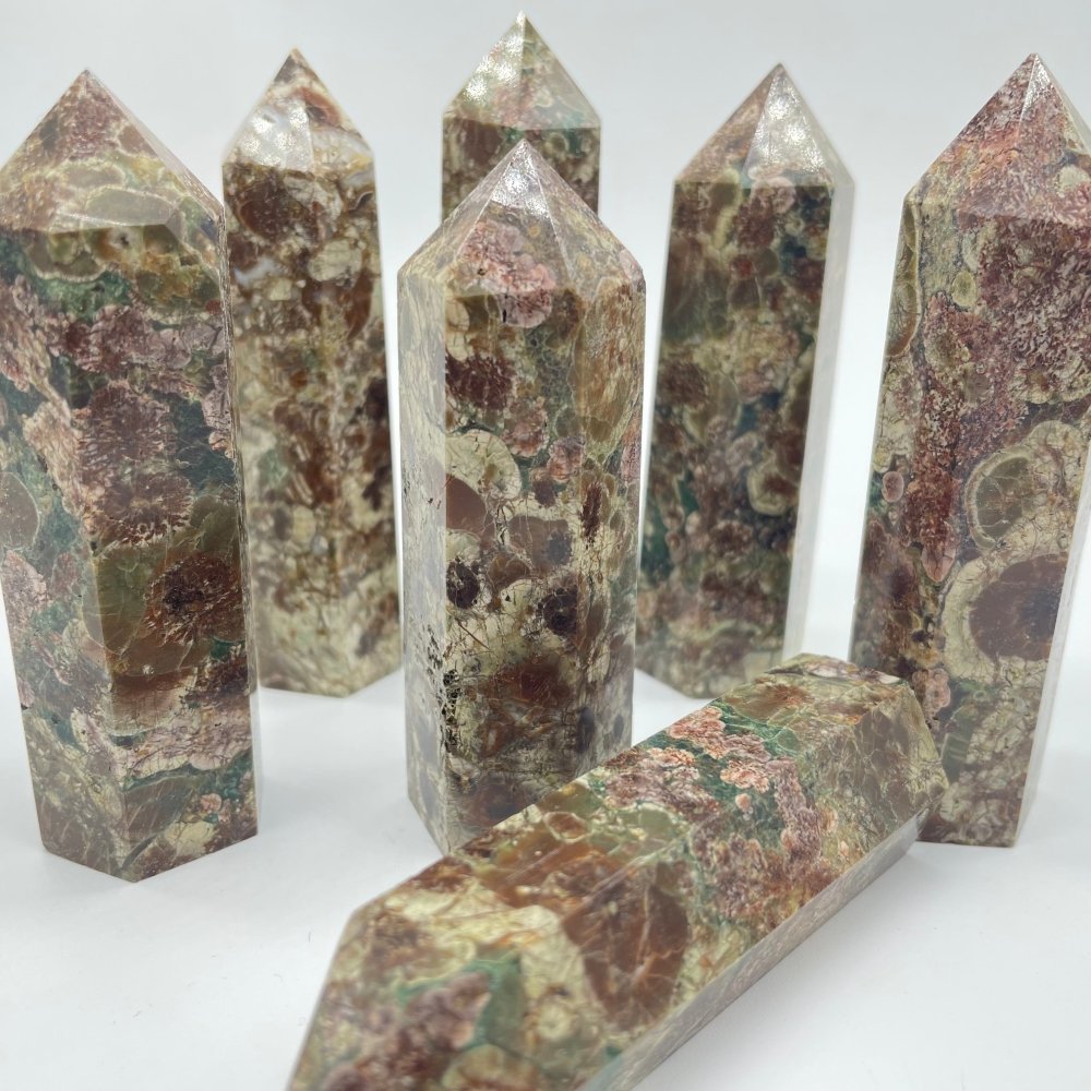 Green Flower Stone Tower Points Wholesale -Wholesale Crystals