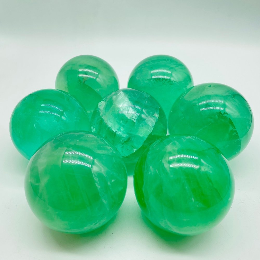 Green Fluorite Transparent Sphere Ball Wholesale -Wholesale Crystals
