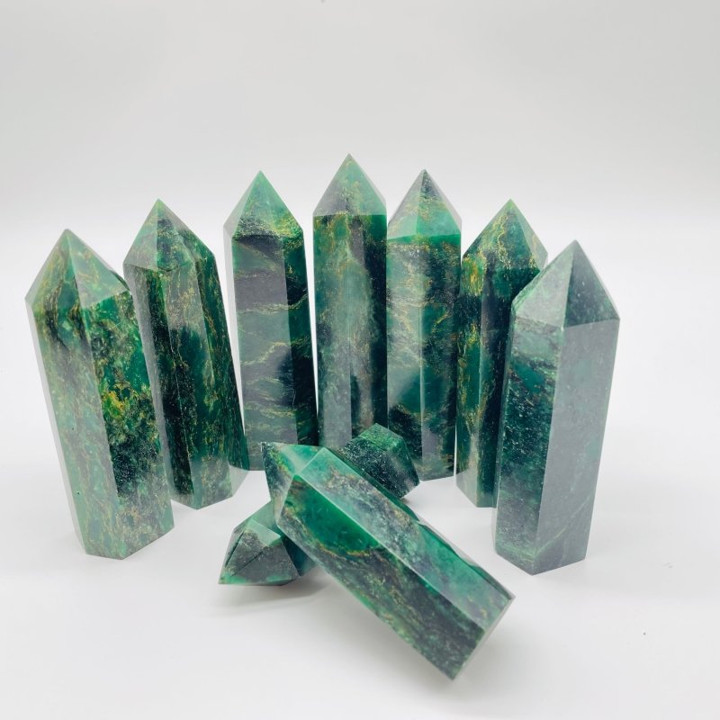 Green Mica Stone Points Wholesale -Wholesale Crystals