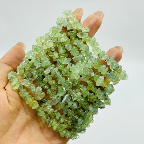 Green Prehnite Chip Bracelet Wholesale -Wholesale Crystals