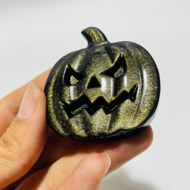 Halloween Pumpkin Carving Moonstone Mixed Sunstone Silver Obsidian Wholesale -Wholesale Crystals