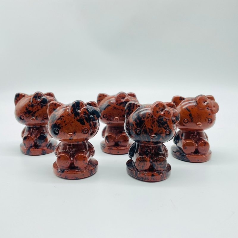 Hello Kitty Carving Red Obsidian Wholesale -Wholesale Crystals