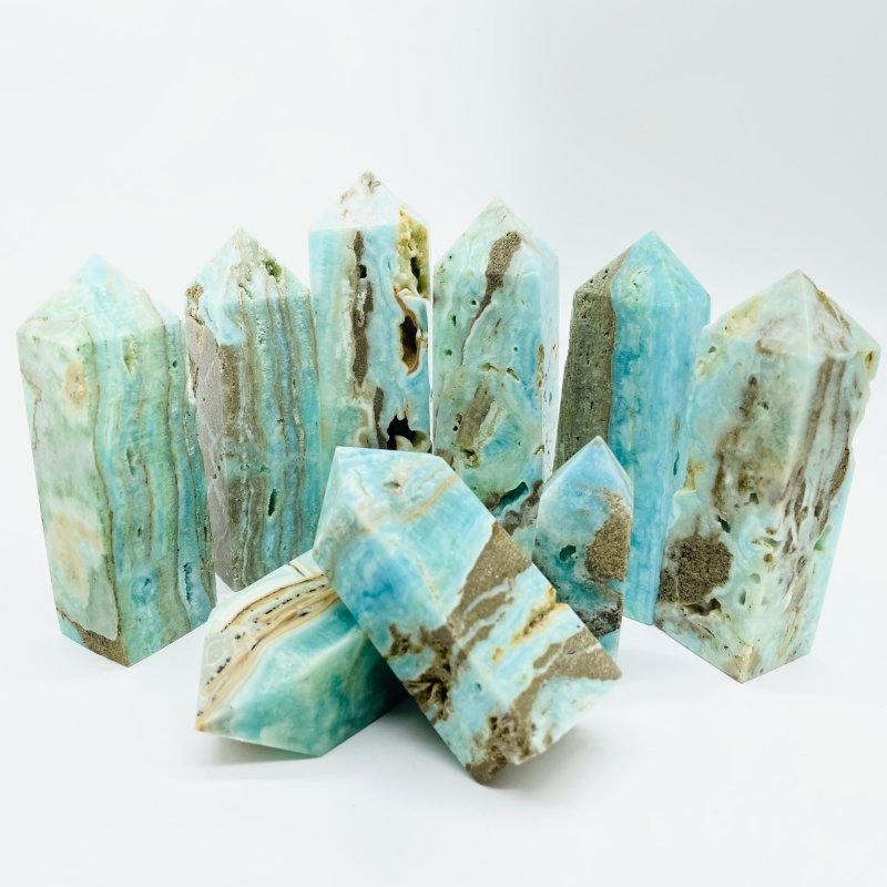 Hemimorphite Four-Sided Tower Point Wholesale -Wholesale Crystals