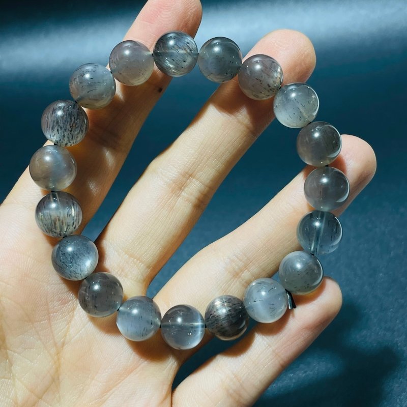 High Grade Black Sunstone With Hematite Moonstone Bracelet(HGUB22) -Wholesale Crystals