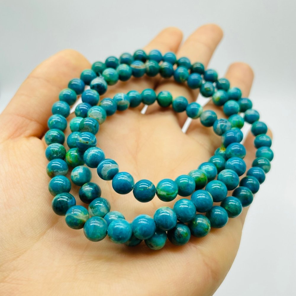 High Grade Chile 3-Loop Chrysocolla Bracelet / Necklace (HGUB04) -Wholesale Crystals