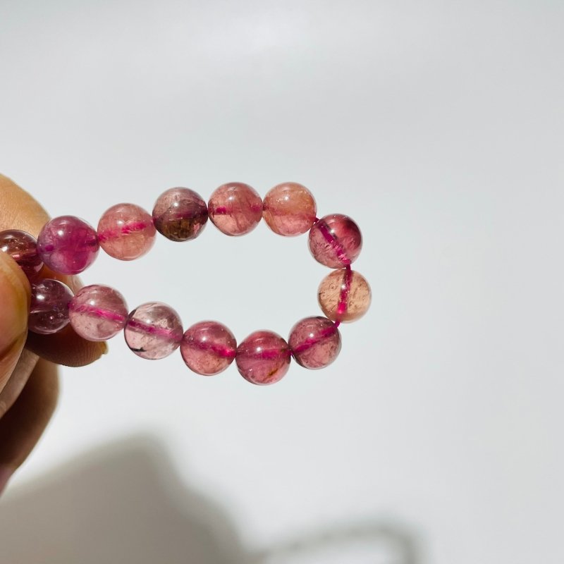 High Grade Clear Red Tourmaline Bracelet (HGUB18) -Wholesale Crystals