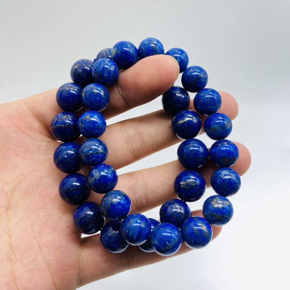 Natural lapis lazuli bracelet round beads blue lapis lazuli beads bracelet  wholesale 1pc - AliExpress