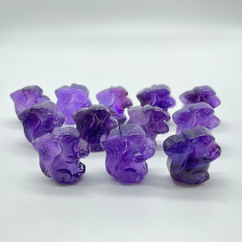 High Quality Amethyst Squirrel Carving Wholesale -Wholesale Crystals