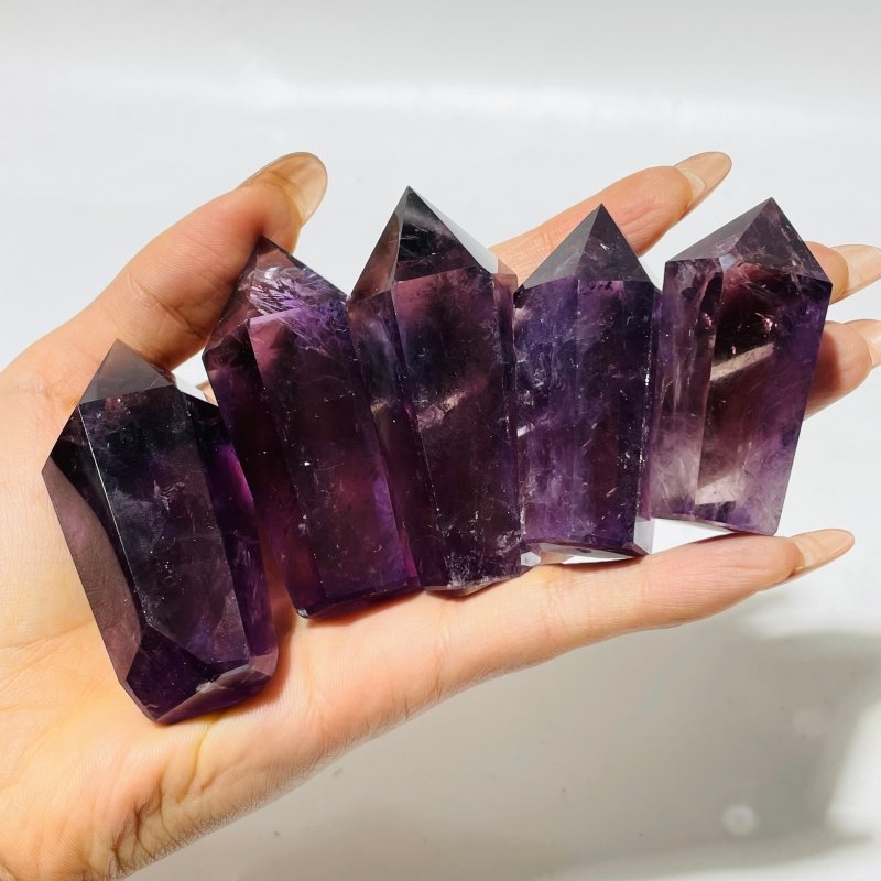 High Quality Deep Purple Amethyst Point Wholesale -Wholesale Crystals