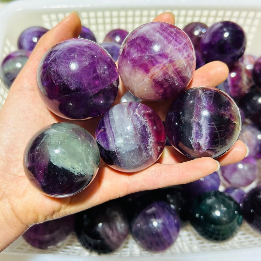 High Quality Deep Purple Fluorite Spheres Ball Wholesale -Wholesale Crystals