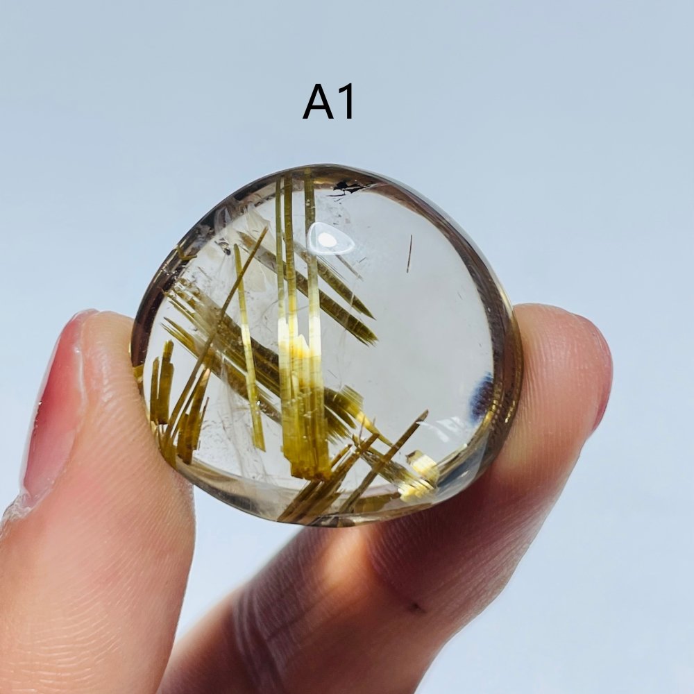 High Quality Gold Rutilated Quartz Teardrop Shape For Jewelry Making DIY Pendant -Wholesale Crystals