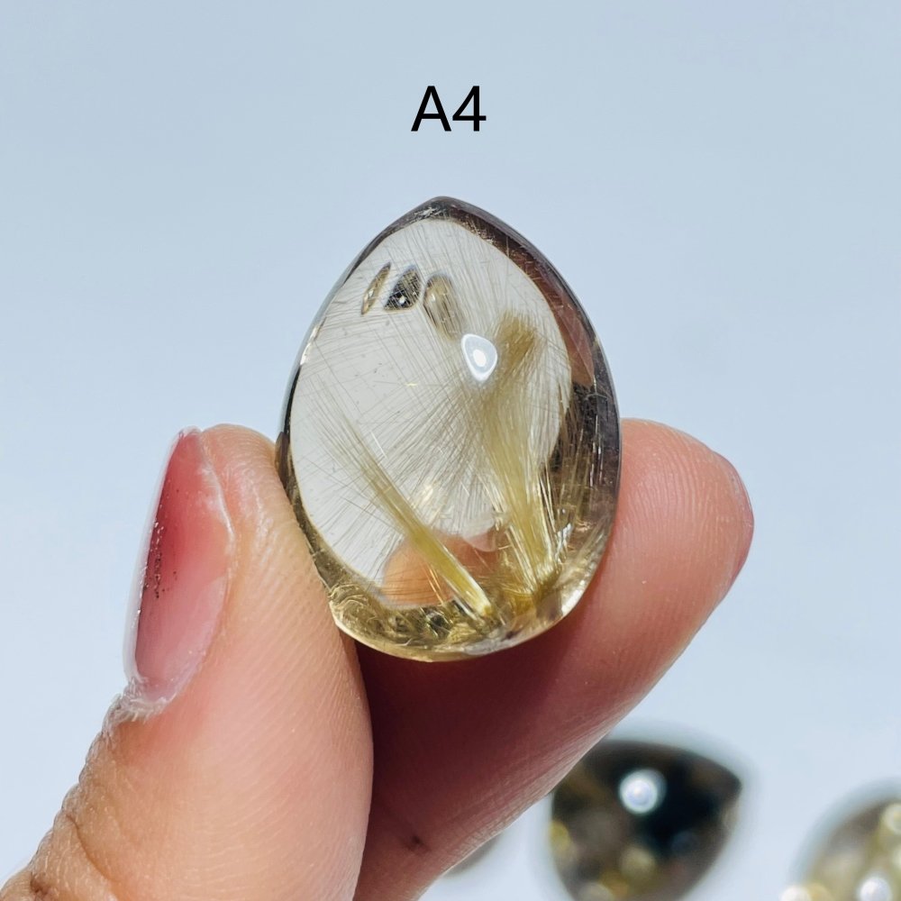 High Quality Gold Rutilated Quartz Teardrop Shape For Jewelry Making DIY Pendant -Wholesale Crystals