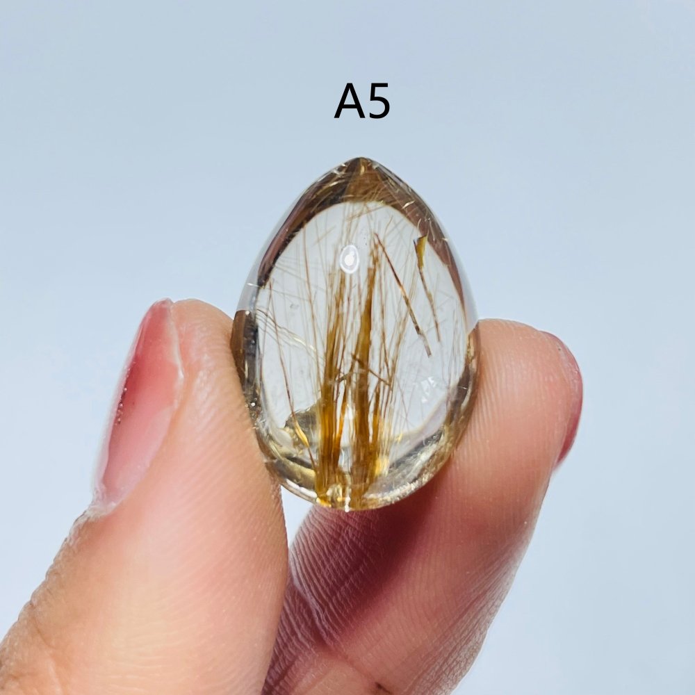 High Quality Gold Rutilated Quartz Teardrop Shape For Jewelry Making DIY Pendant -Wholesale Crystals