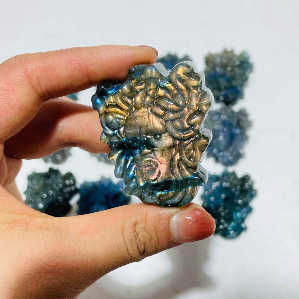 High Quality Labradorite Medusa Carving Wholesale -Wholesale Crystals
