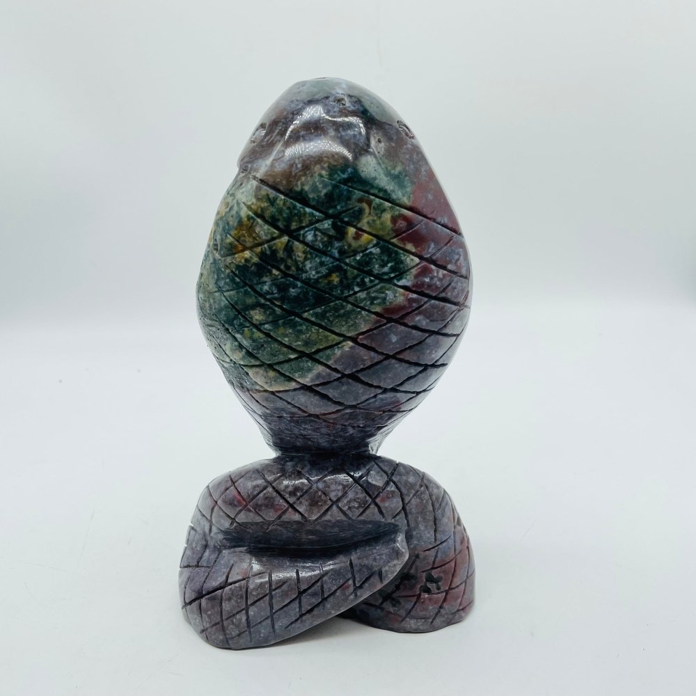 High Quality Large Ocean Jasper Cobra Snake Carving -Wholesale Crystals
