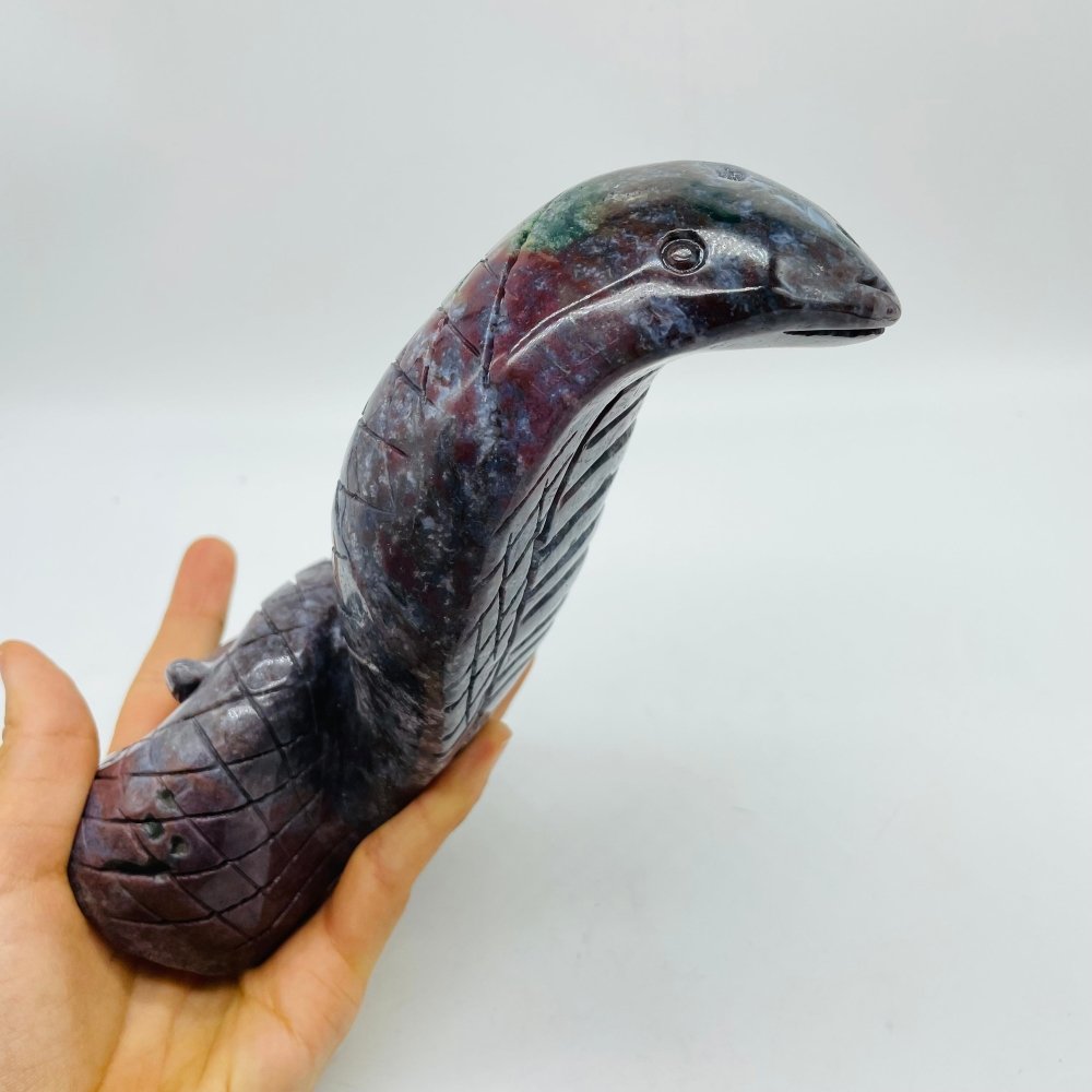 High Quality Large Ocean Jasper Cobra Snake Carving -Wholesale Crystals