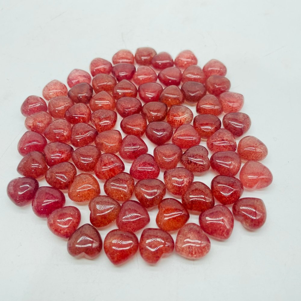 High Quality Mini Strawberry Quartz Heart DIY Pendant Wholesale -Wholesale Crystals