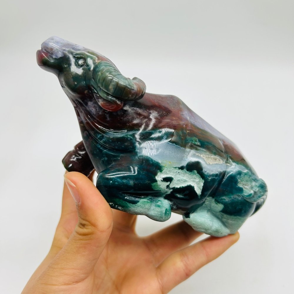 High Quality Ocean Jasper Water Buffalo Carving -Wholesale Crystals